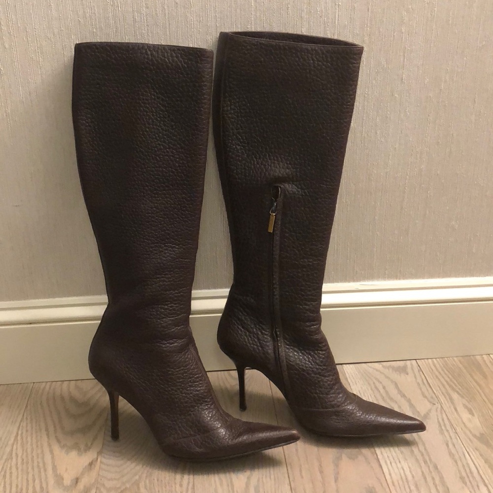 Dolce & Gabbana tall high heel boots, 37 brown